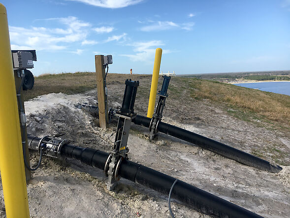 Nelson 800 Series Valves coupled with TWIG Wireless Controls at an industrial revegetation project. 